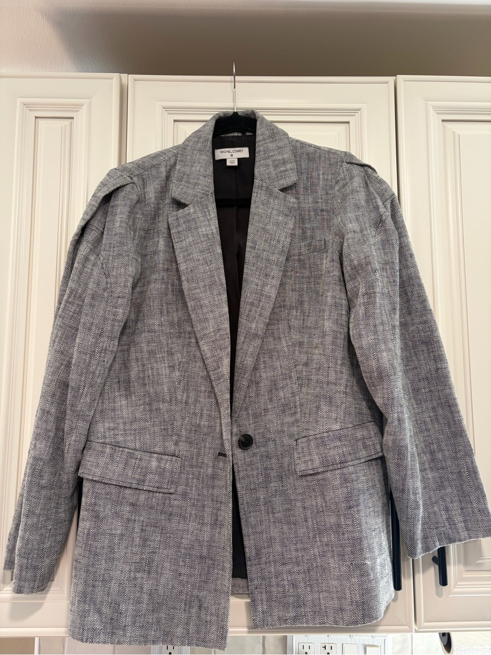 Rachel Comey Heathered Gray Single-Button Blazer